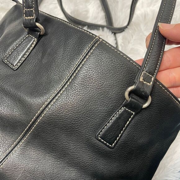 Fossil black pebbled leather satchel - Picture 5 of 10